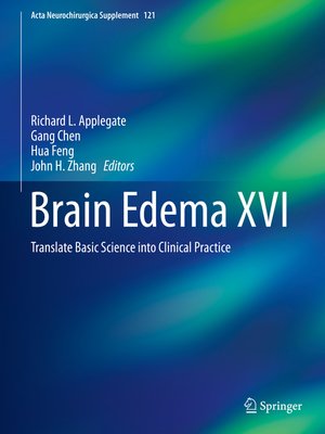 cover image of Brain Edema XVI